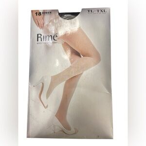 RIME Body Contouring Pantyhose Nylon Tall Large-XL Black 18 Denier NEW‎
